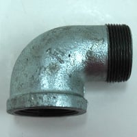 Elbow, Street, 90 Degree, 1-1/2" NPT, Galvanized Steel