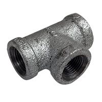 Tee, 3/8″ NPT, Galvanized Steel.