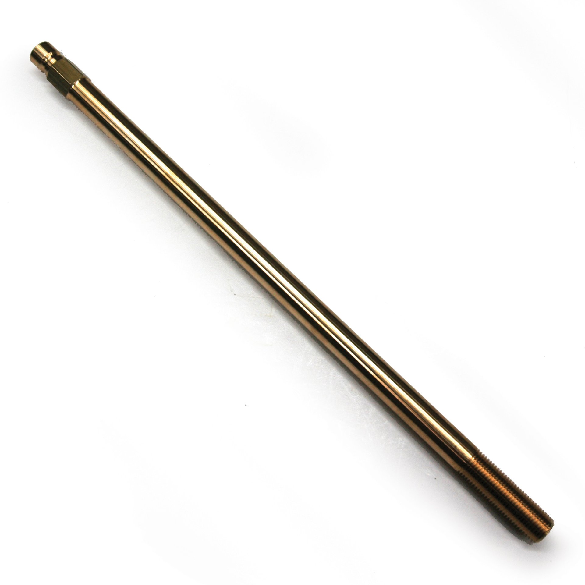 Plug, Water Extension, 300 Series, 3/8" Passage, 13" Length, 1/4" NPT, Brass - Image 1