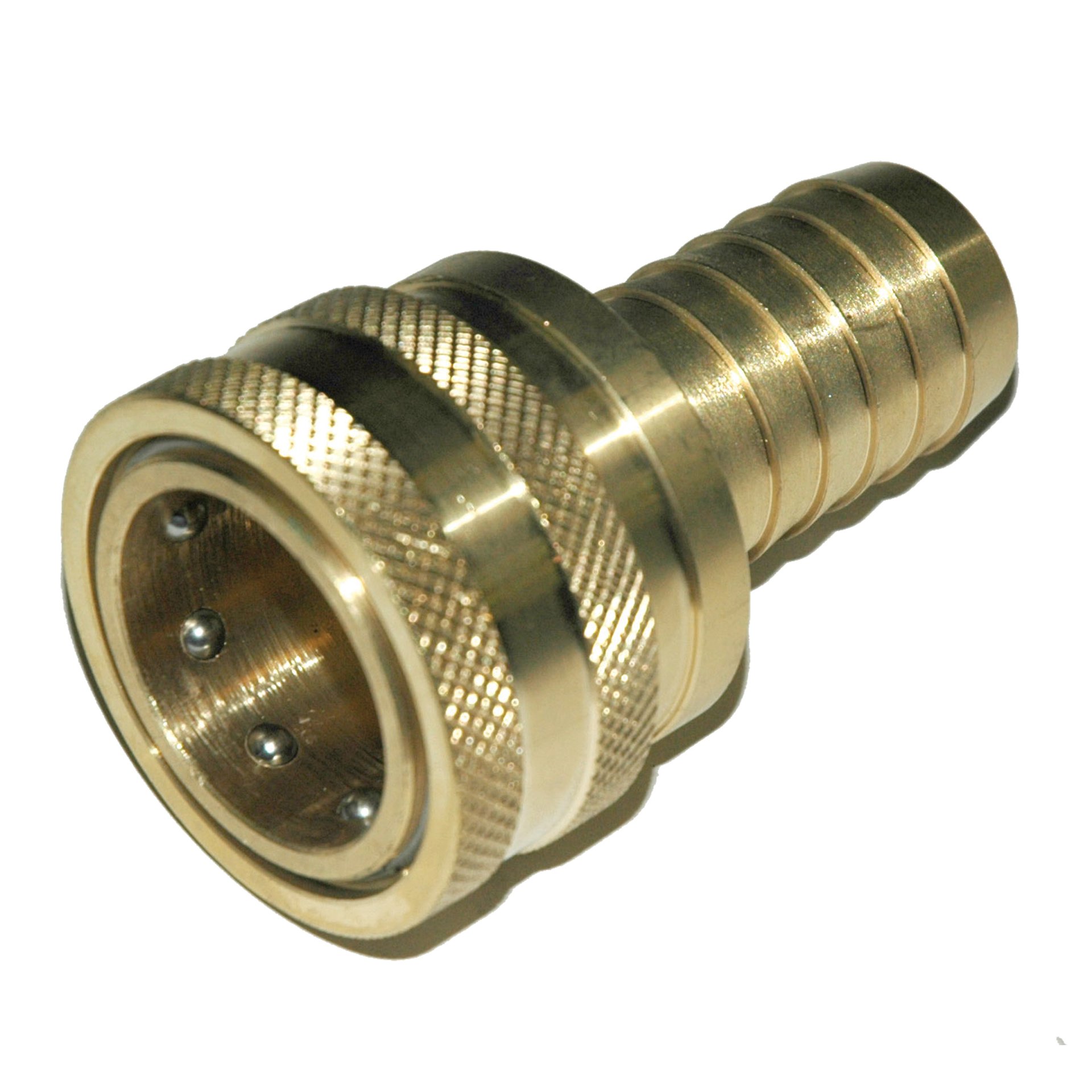 Coupler, ST Series, 1" Body, 1" Hose Barb Straight, Brass - Image 2