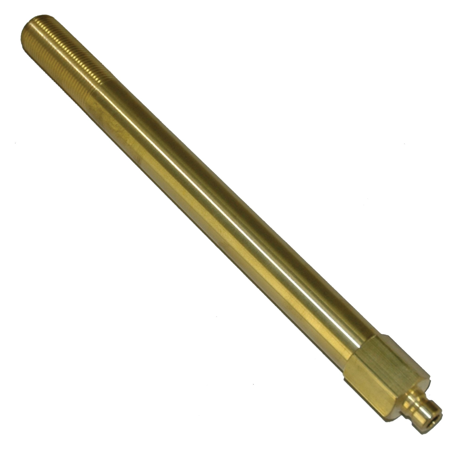 Plug, Water Extension, 200 Series, 1/4" Passage, 8.5" Length, 3/8" NPT, Brass - Image 1