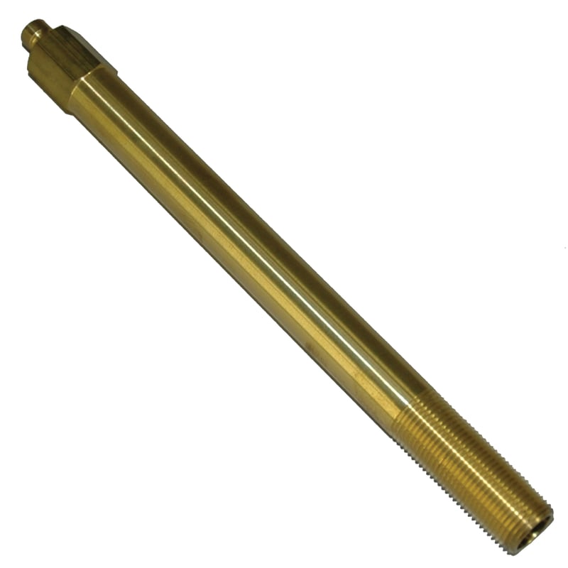 Plug, Water Extension, 200 Series, 1/4" Passage, 8.5" Length, 3/8" NPT, Brass