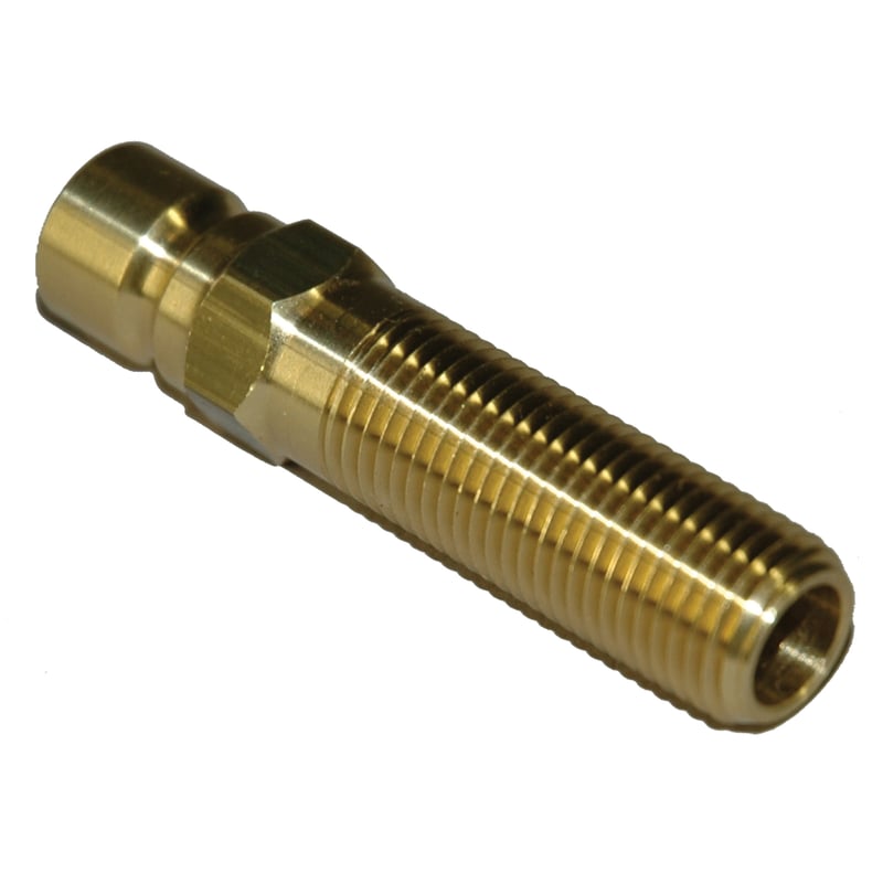 Plug, Water Extension, 300 Series, 3/8" Passage, 2.5" Length, 1/4" NPT, Brass