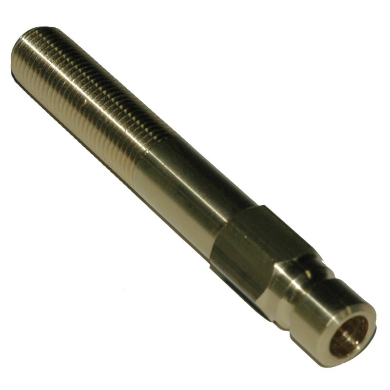 Plug, Water Extension, 300 Series, 3/8″ Passage, 4″ Length, 1/4″ NPT, Brass