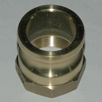 Cam & Groove Coupling, Type A 5" Aluminum, Male Adapter x Female NPT Thread - Image 1