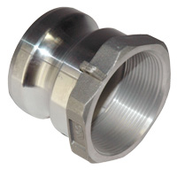Cam & Groove Coupling, Type A 1-1/2″ Aluminum, Male Adapter x Female NPT Thread