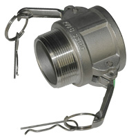 Cam & Groove Coupling, Type B 1-1/2" Brass, Female Coupler x Male NPT Thread - Image 1