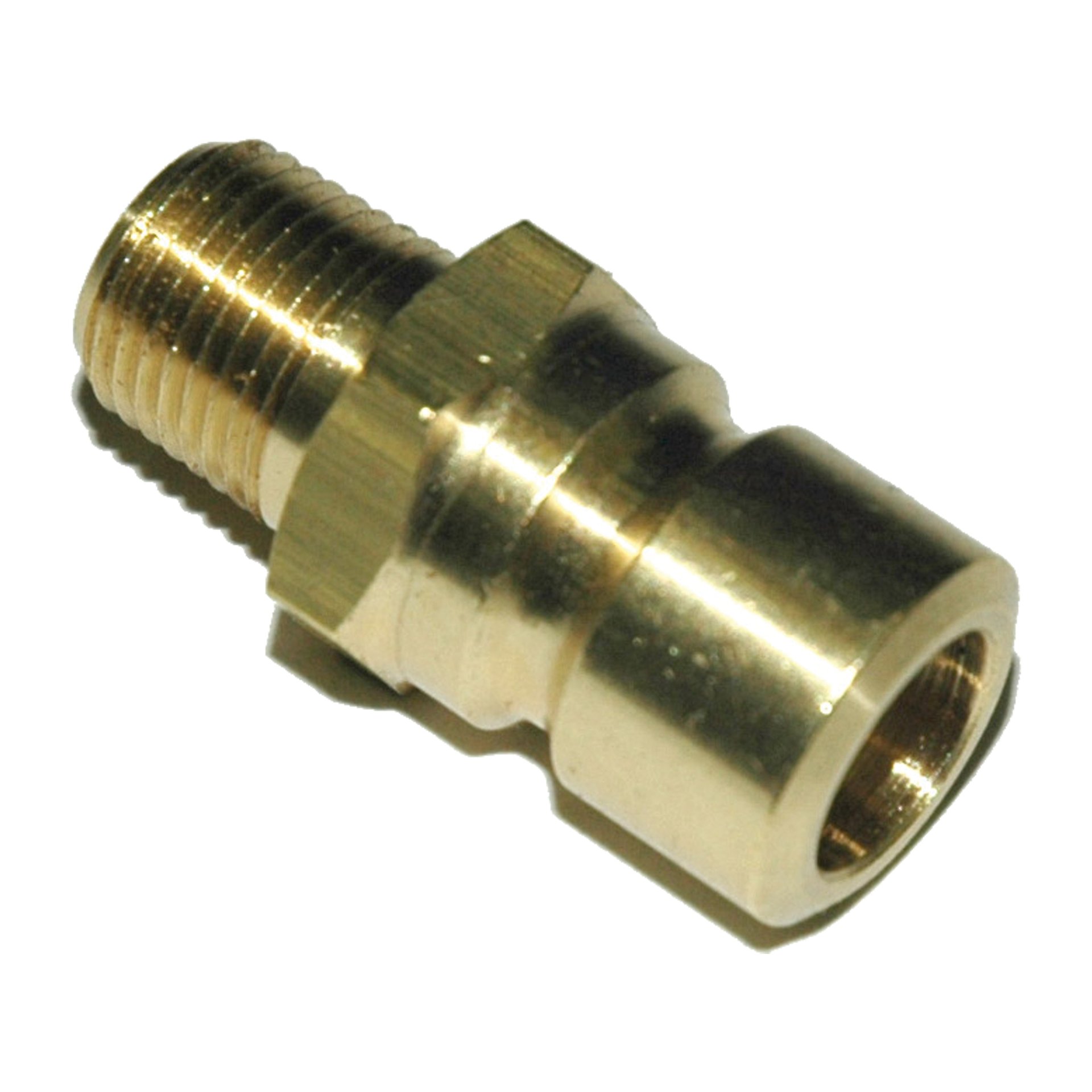 Plug, Water, 300 Series, 3/8" Passage, 1/8" NPT Male, Brass - Image 1