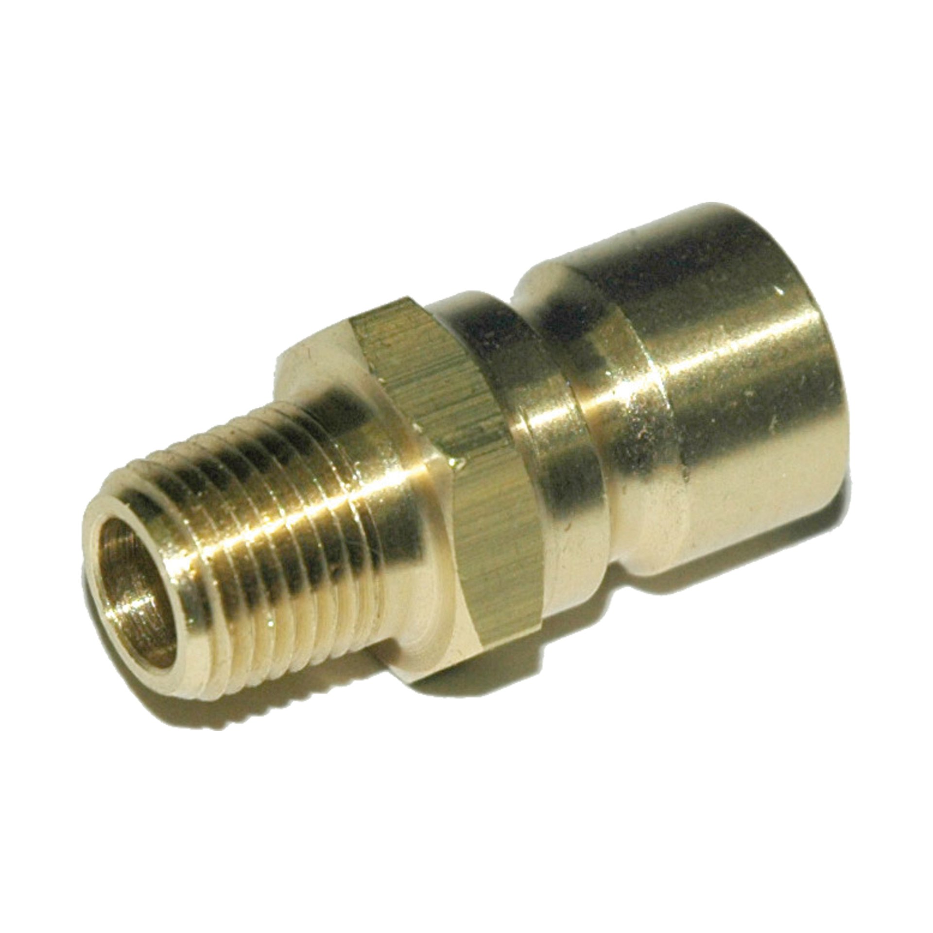 Plug, Water, 300 Series, 3/8" Passage, 1/8" NPT Male, Brass - Image 2