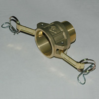 Cam & Groove Coupling, Type B 1-1/2" Brass, Female Coupler x Male NPT Thread - Image 2