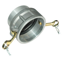 Cam & Groove Coupling, Type B 4" Aluminum, Female Coupler x Male NPT Thread - Image 2