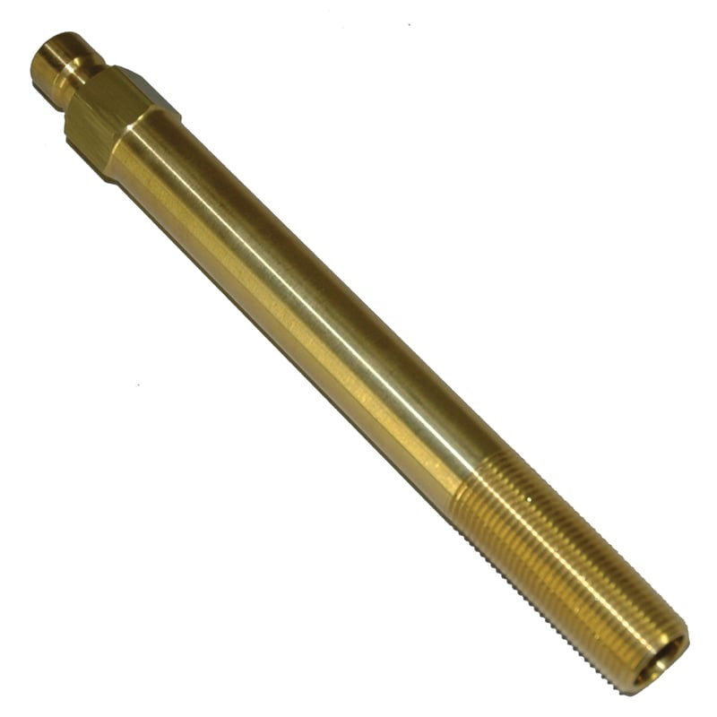 Plug, Water Extension, 300 Series, 3/8″ Passage, 7″ Length, 3/8″ NPT, Brass