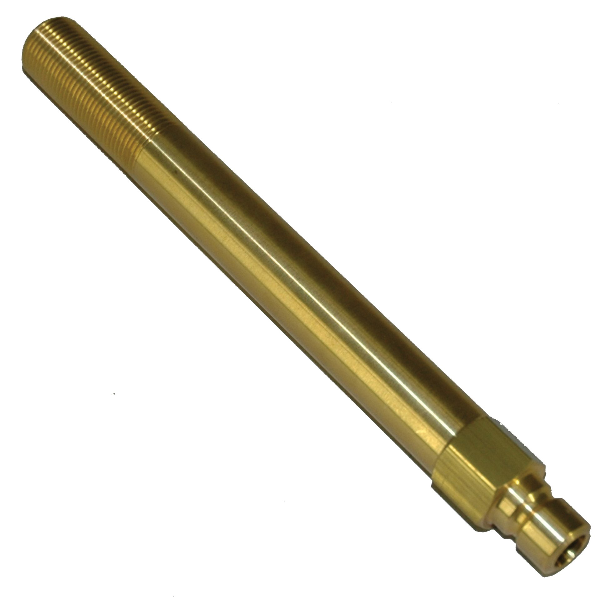 Plug, Water Extension, 300 Series, 3/8" Passage, 7" Length, 3/8" NPT, Brass - Image 2