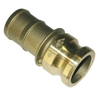 Cam & Groove Coupling, Type E 6" Brass, Male Adapter x Hose Shank - Image 1