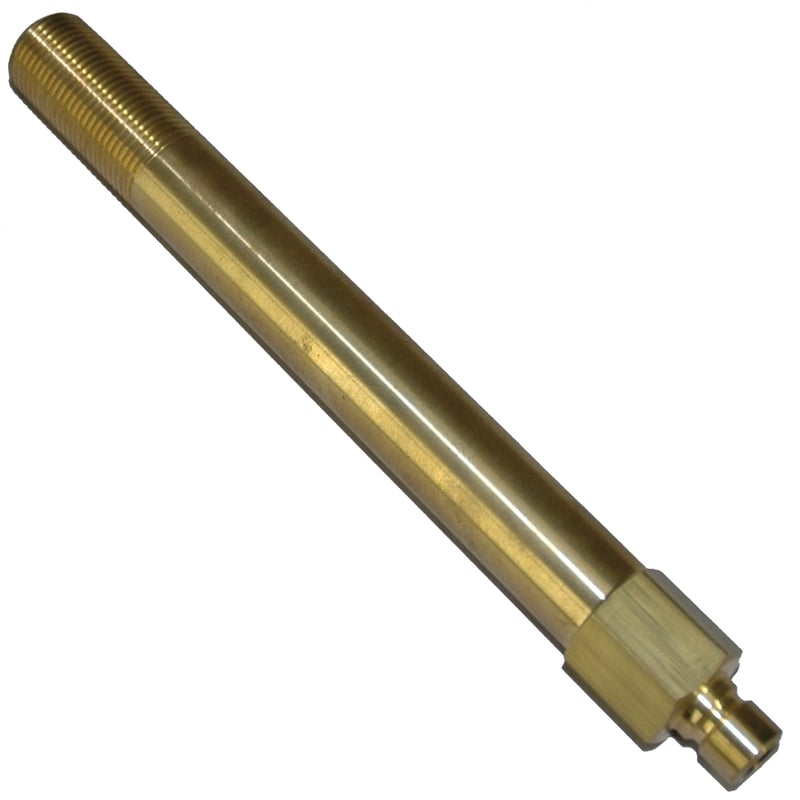 Plug, Water Extension, 300 Series, 3/8" Passage, 8.5" Length, 1/2" NPT, Brass