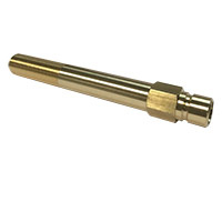 Plug, Water Extension, 500 Series, 1/2" Passage, 7" Length, 1/2" NPT, Brass - Image 1