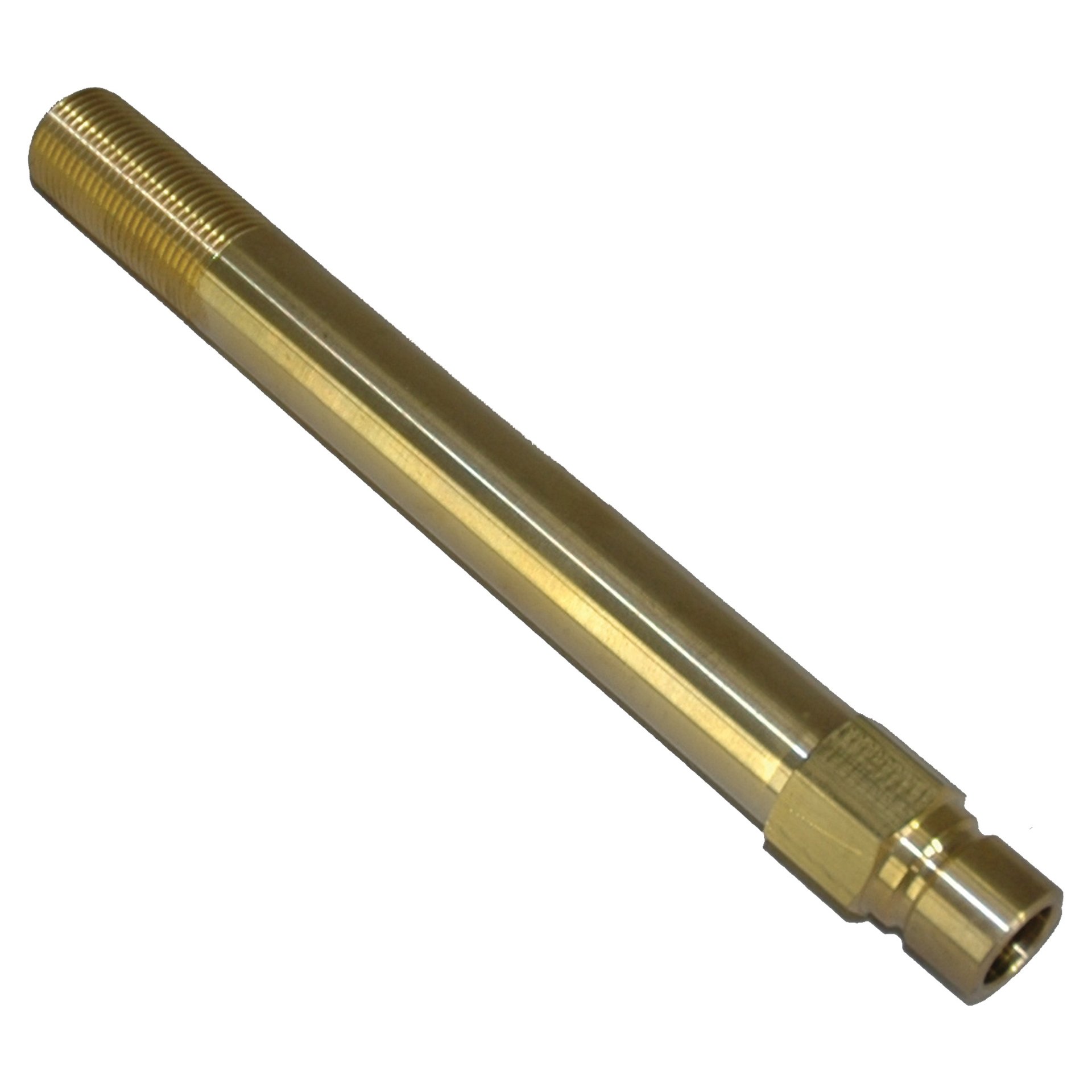 Plug, Water Extension, 500 Series, 1/2" Passage, 8.5" Length, 1/2" NPT, Brass - Image 1