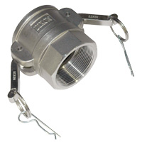 Cam & Groove Coupling, Type C 1-1/4" Stainless Steel, Female Coupler x Hose Shank - Image 1