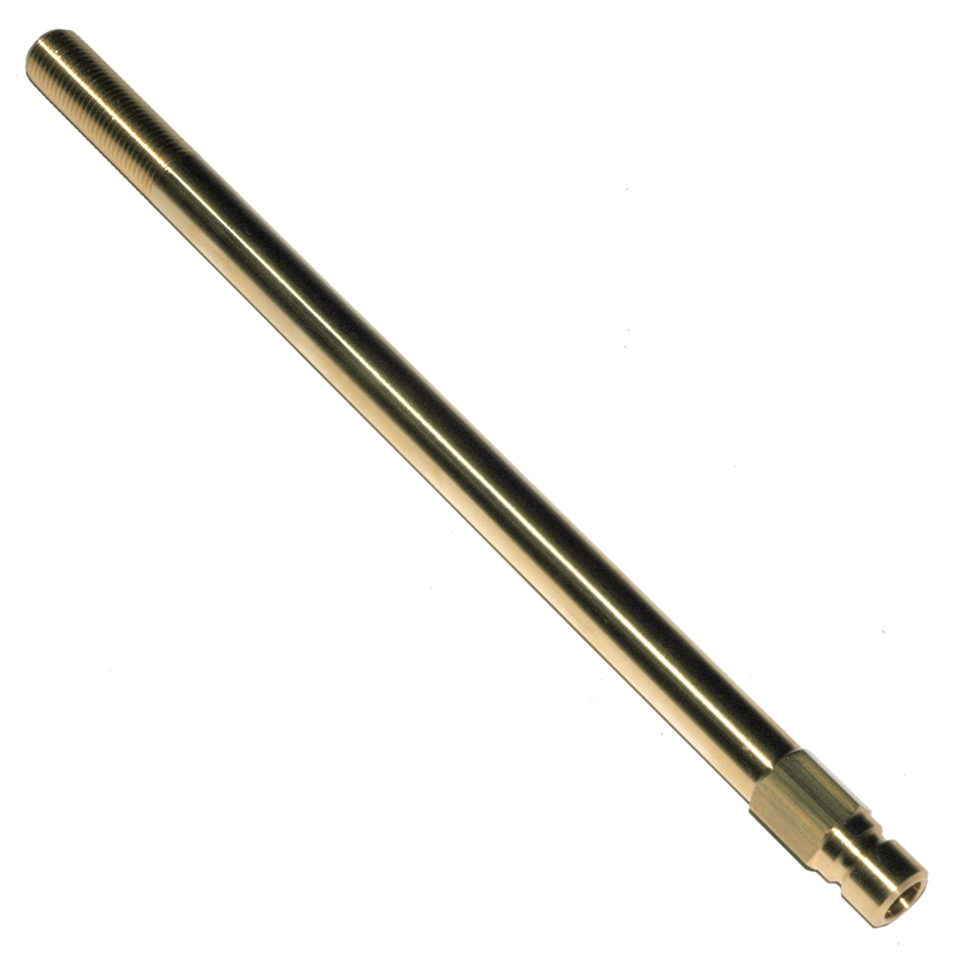 Plug, Water Extension, 300 Series, 3/8" Passage, 10" Length, 1/4" NPT, Brass - Image 1