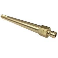 Plug, Water Extension, 300 Series, 3/8" Passage, 10" Length, 1/2" NPT, Brass - Image 1