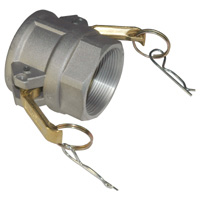 Cam & Groove Coupling, Type C 4" Brass, Female Coupler x Hose Shank - Image 1