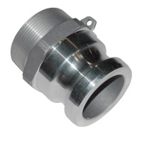 Cam & Groove Coupling, Type F 2" Aluminum, Male Adapter x Male NPT Thread