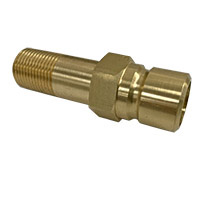 Plug, Water Extension, 500 Series, 1/2" Passage, 2.5" Length, 3/8" NPT, Brass - Image 1