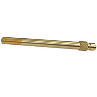 Plug, Water Extension, 500 Series, 1/2" Passage, 10" Length, 1/2" NPT, Brass - Image 1