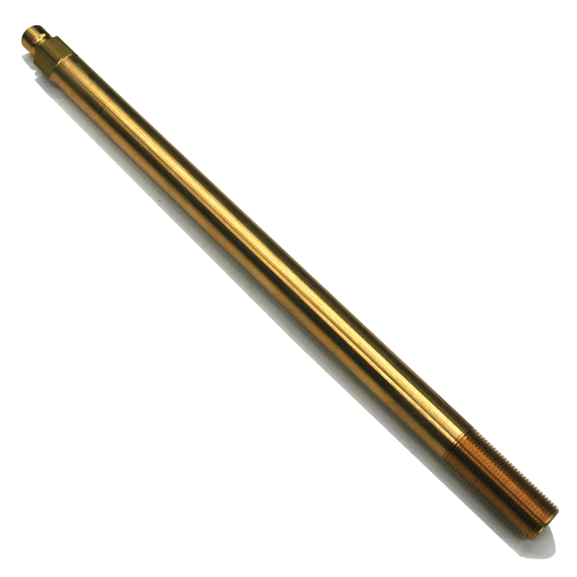 Plug, Water Extension, 300 Series, 3/8" Passage, 13" Length, 3/8" NPT, Brass - Image 1