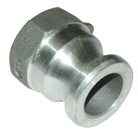 Cam & Groove Coupling, Type A 1-1/4" Aluminum, Male Adapter x Female NPT Thread - Image 1