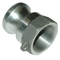 Cam & Groove Coupling, Type A 1-1/4" Aluminum, Male Adapter x Female NPT Thread - Image 2