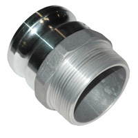 Cam & Groove Coupling, Type F 3" Aluminum, Male Adapter x Male NPT Thread - Image 1
