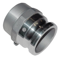 Cam & Groove Coupling, Type F 3" Aluminum, Male Adapter x Male NPT Thread - Image 2