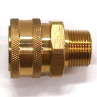 Coupler, ST Series, 3/4" Body, 3/4"-14 Male NPT, Brass - Image 2