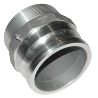 Cam & Groove Coupling, Type F 4" Aluminum, Male Adapter x Male NPT Thread