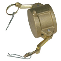 Cam & Groove Coupling, Type DC 6" Brass, Coupler Dust Cap - Image 1