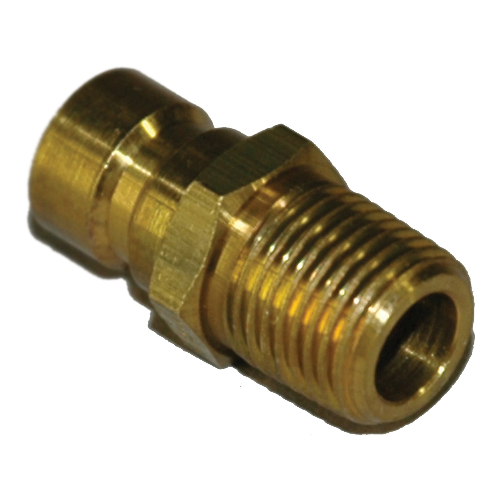 Plug, Water, 200 Series, 1/4" Passage, 1/8" NPT Male, Brass - Image 1