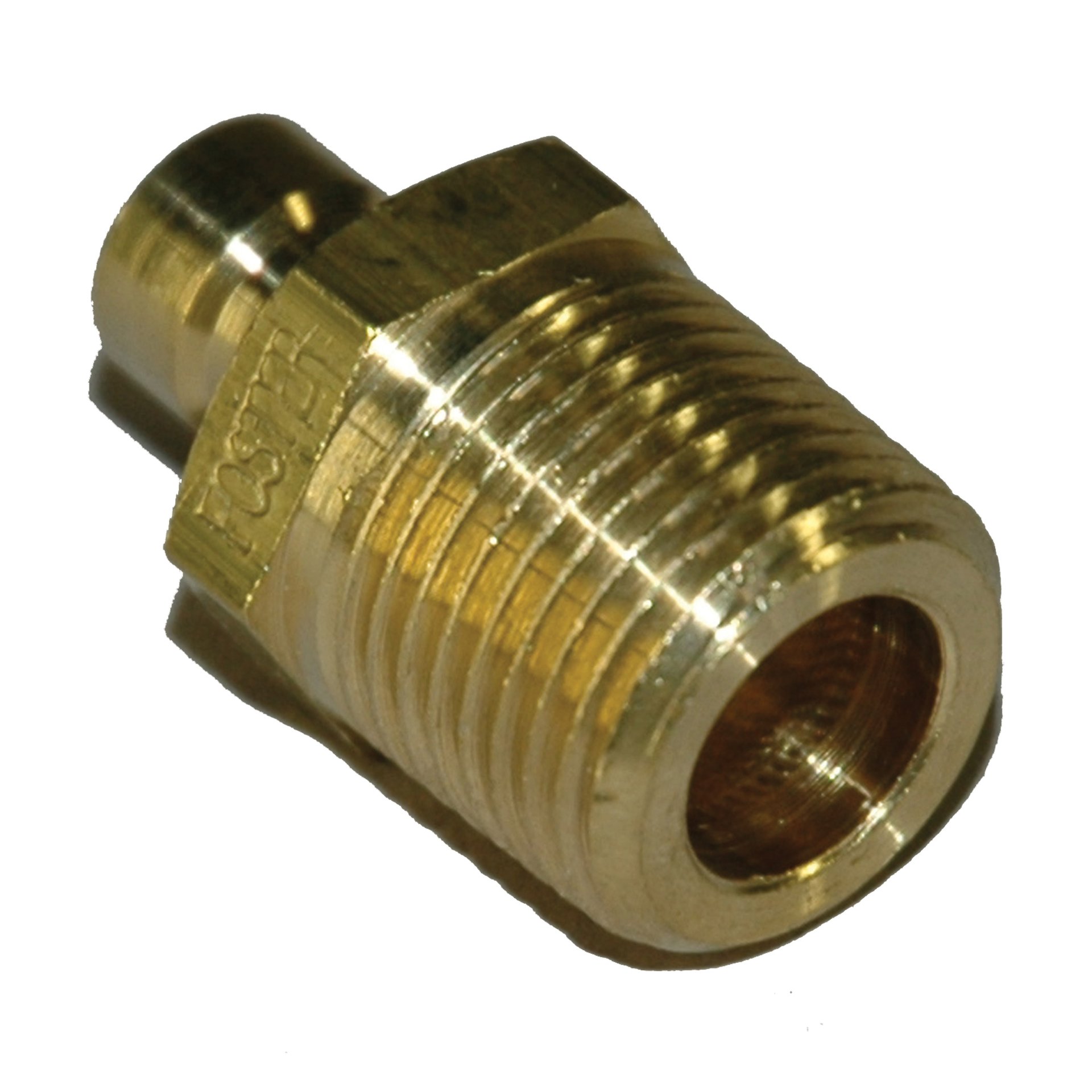 Plug, Water, 200 Series, 1/4" Passage, 3/8" NPT Male, Brass - Image 1