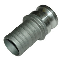 Cam & Groove Coupling, Type E 2-1/2" Aluminum, Male Adapter x Hose Shank - Image 1