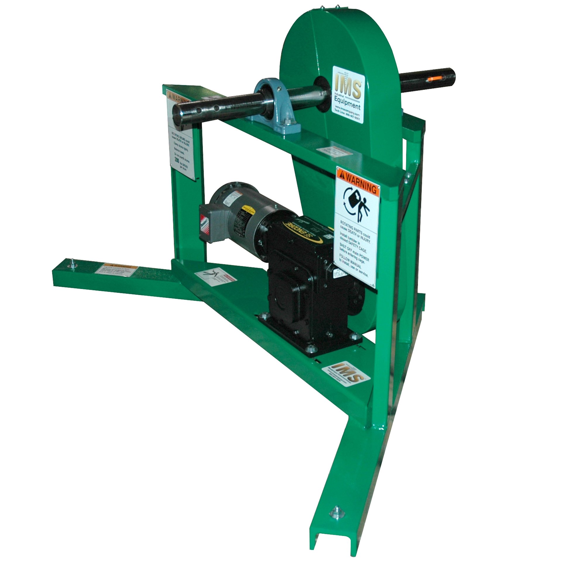 Corner Drum Tumbler Only, IMS Model TBD15, 1-1/2 hp Belt Drive - Image 1