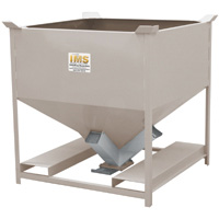 Mobile Storage Hopper, Heavy Duty 30 cu ft, 45 Degree Hopper Slope, with Vacuum Ports