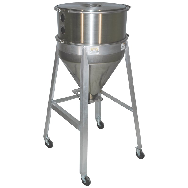 Drying Hopper, Mobile, 24″ Diameter Stainless Steel