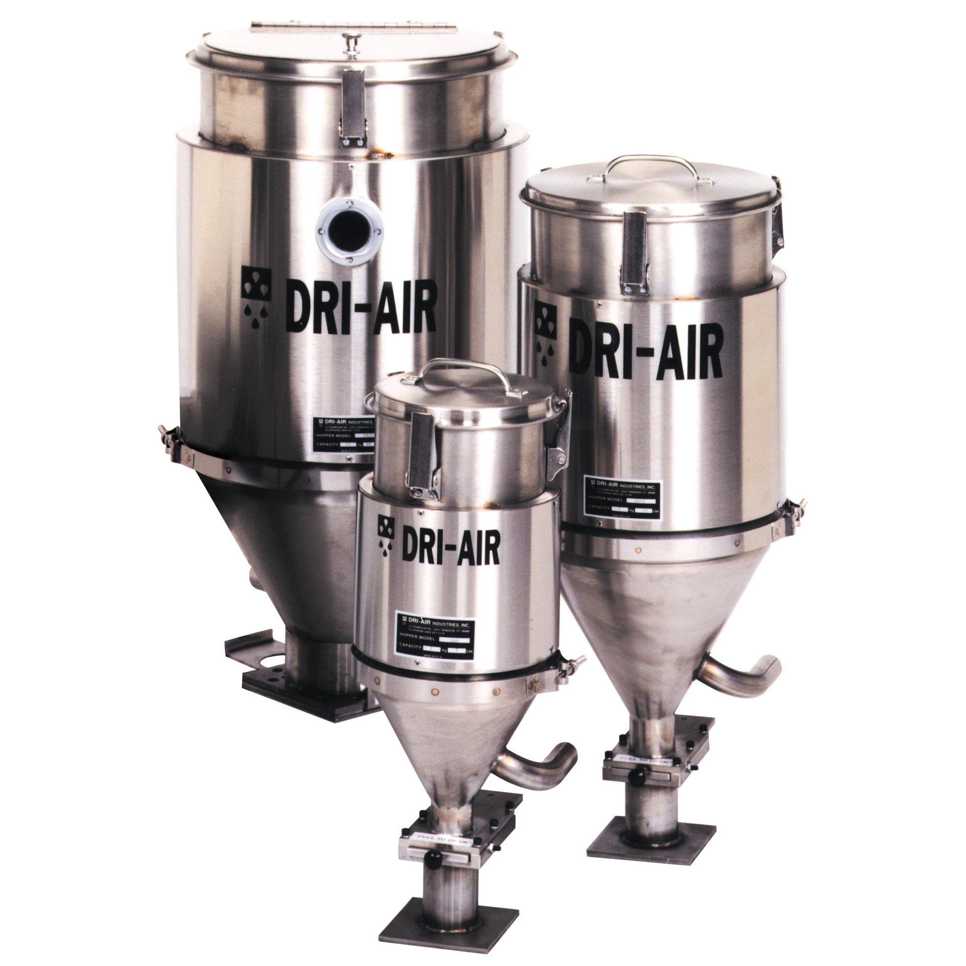 Drying Hopper With Insulated Walls, Model RH30, 30 lb Cap, 1" x 1" Ports - Image 1