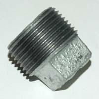 Plug, Square Head, 1" NPT, Galvanized Steel