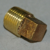 Plug, Square Head, 1/8" NPT, Bronze