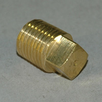 Plug, Square Head, 1/4" NPT, Bronze