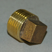 Plug, Square Head, 3/8" NPT, Bronze - Image 2