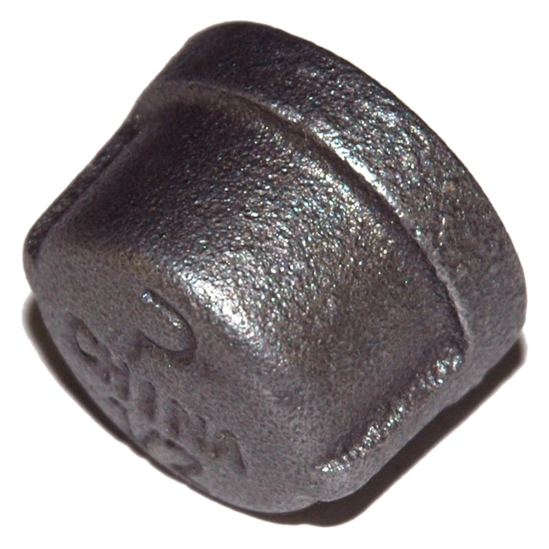 Cap, 1/4" NPT, Black Steel.