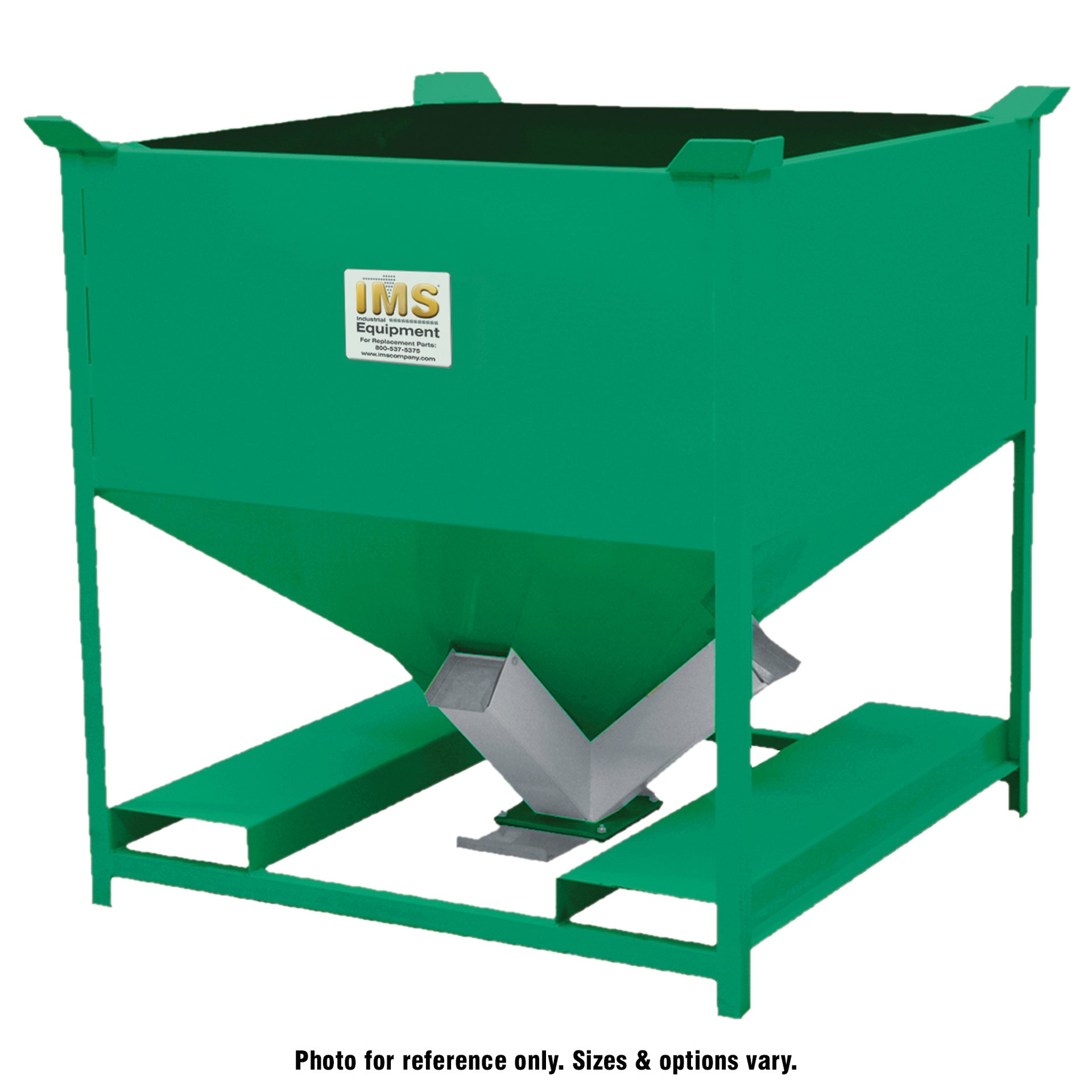 Mobile Storage Hopper, Heavy Duty 60 cu ft, 60 Degree Hopper Slope, with Vacuum Ports - Image 1