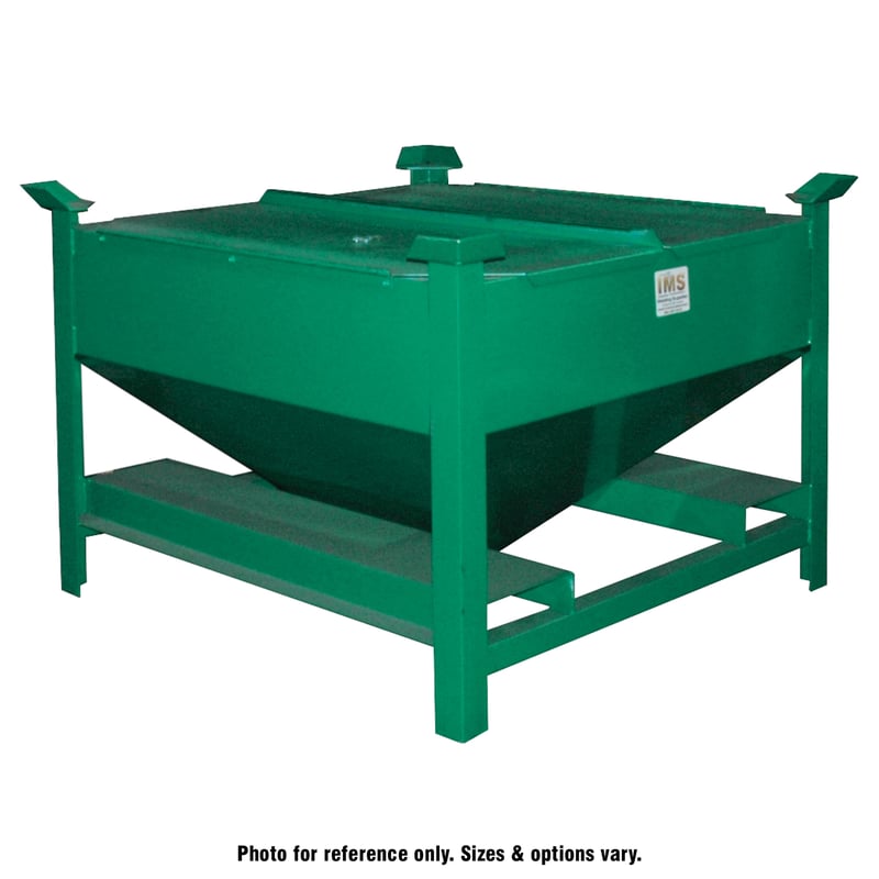 Mobile Storage Hopper, Heavy Duty 20 cu ft, 45 Degree Hopper Slope